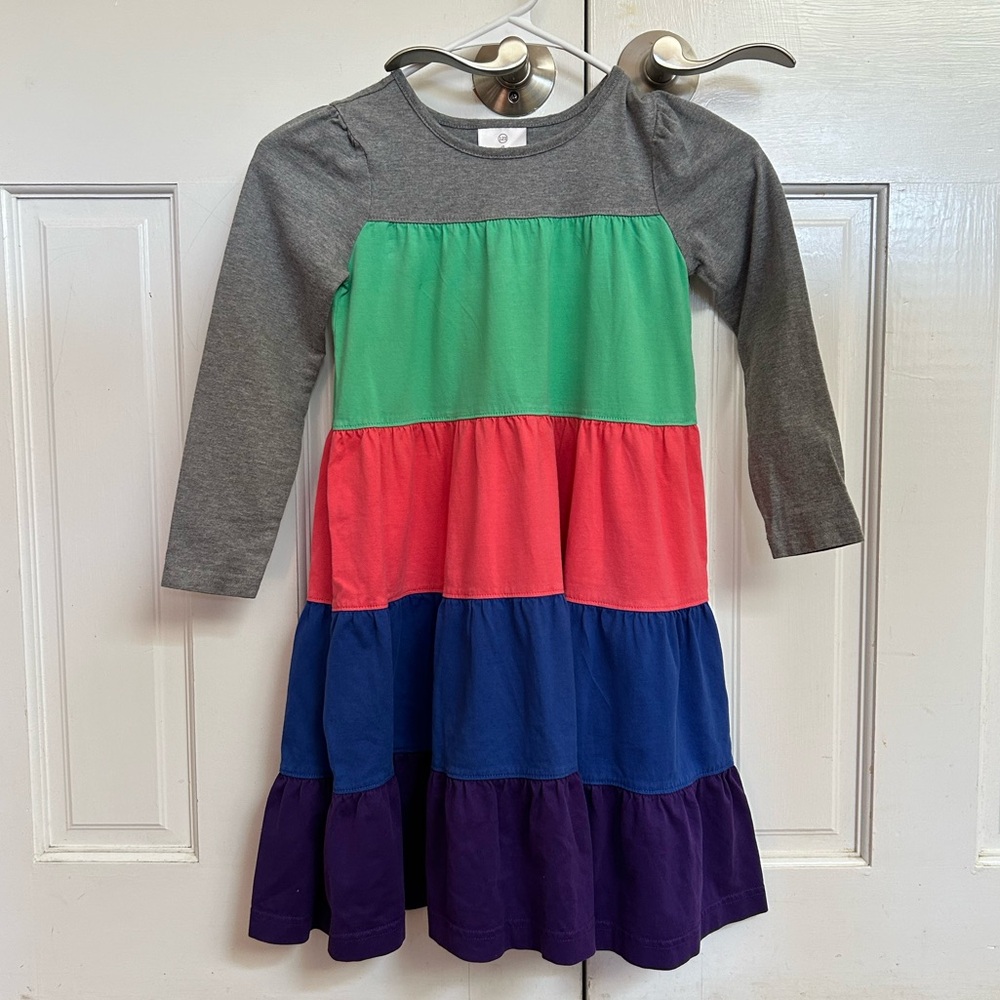 Hanna Anderson Color-block Twirl Dress - Size 6/7 (120)